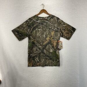 Mens Habit Camo Official Mossy Oak Outdoors Hunting Short‎ Sleeve Shirt M